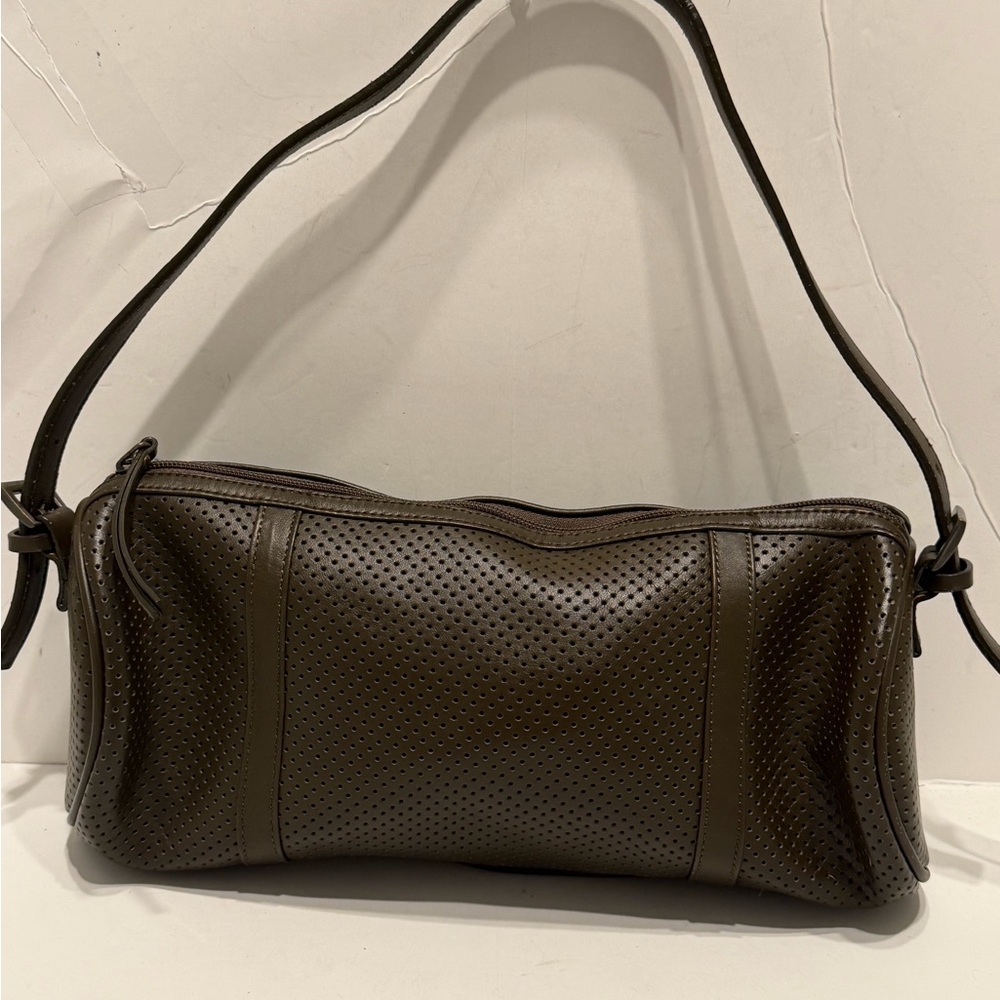 Latico Beige Perforated Leather Handbag